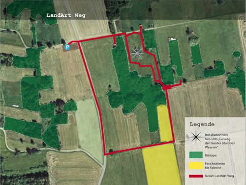 OberschwabenKunstweg Abschnitt Wilhelmsdorf parallele landschaft